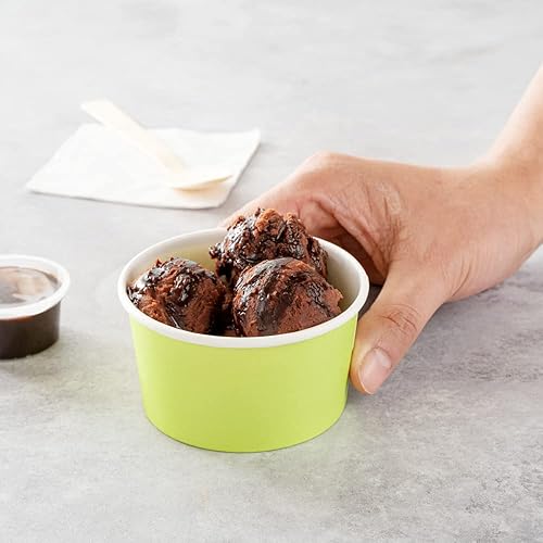 Miniatura 5 de Coppetta - Vasos de helado de 8 onzas, 200 vasos desechables para dulces, para alimentos calientes y fríos, resistentes a las fugas, tazas de chile