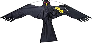 Fonowx Kite Pigeon Decoy Grain for Garden, Black