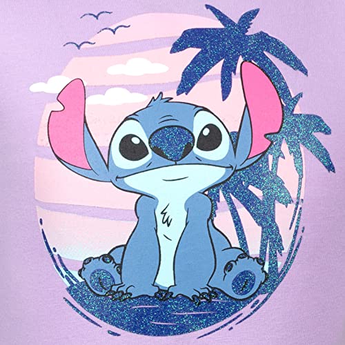 Disney Lilo & Stitch Big Girls Short Sleeve Dress Purple 10-12 #TOP2