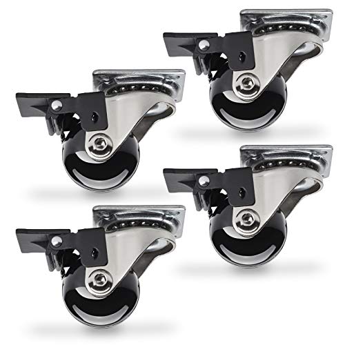 Preisvergleich Produktbild Möbelrolle SWIFT Ø 35 mm schwarz mit Feststeller