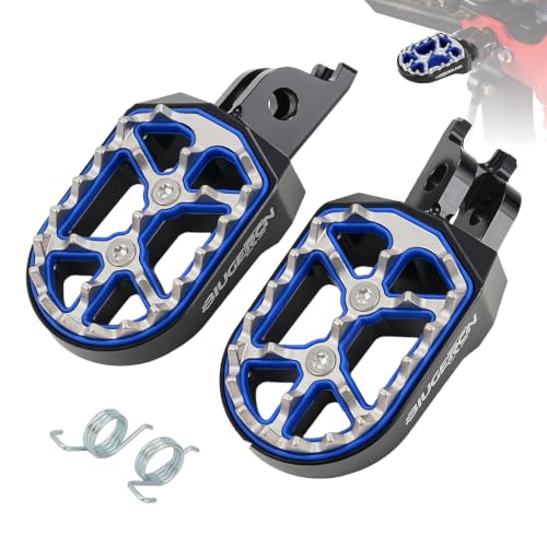 Image of JFG RACING Dirt Bike Foot Pegs,Double Deck CNC Rest Pedal Footpegs for CR125 CR250 02-11 /CRF150R 07-24 /CRF250R 04-24 /CRF300L 21-24 /CRF450R 02-24 /CRF250X CRF450X CRF250RX CRF450RX-Black