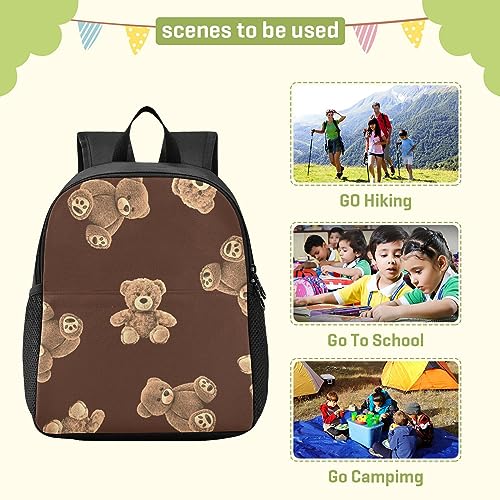 Plush Bear Doll Toddler Backpack for Boys and Girls Water-Resistant Preschool Kids Backpack-S2