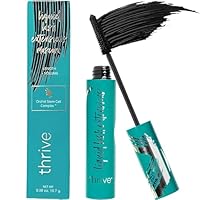 Thrive Mascara Liquid Lash Extensions, Tubing Mascara Cosmetics Natural Volumizing Lengthening Eye Makeup, Waterproof & Smudge-Proof, Long-Lasting No Clumping (Black)