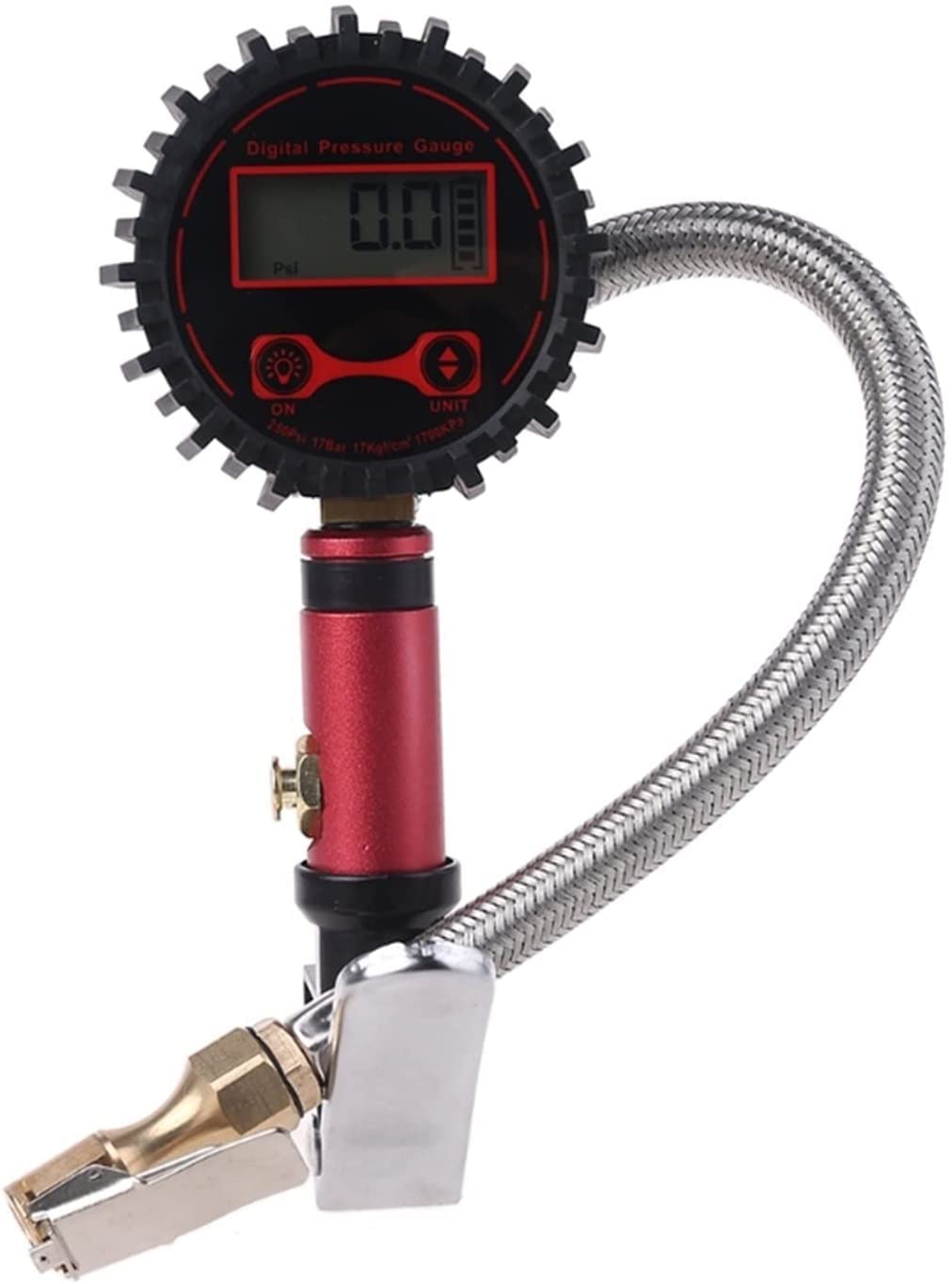 Gonfiatore di Pressione dei Pneumatici Digitale da 250 PSI ad Alta precisione con manometro Accessori per compressore d'Aria Gonfiatore per Pneumatici