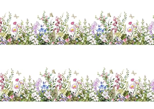 Wild Flowers cake border 2 Strips per sheet 3.5x10.5 inchs