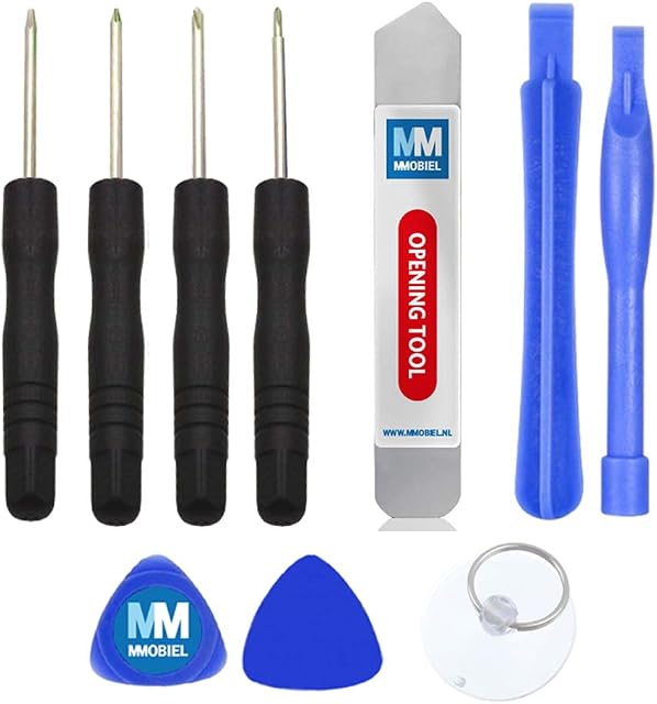 MMOBIEL Tool Kit with 10 Piece Repair Opening Pry Tool Screwdriver Set Compatible with Smartphones, Tablets and More
