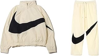 [ナイキ] スウッシュ ウーブン 裏地メッシュ ウインドブレーカージャケット ロングパンツ 上下セット FB7878×7881 010(ブラック) 113(ココナッツミルク) スポーツ ジム 筋トレ フィットネス トレーニング メンズ 国内正規品