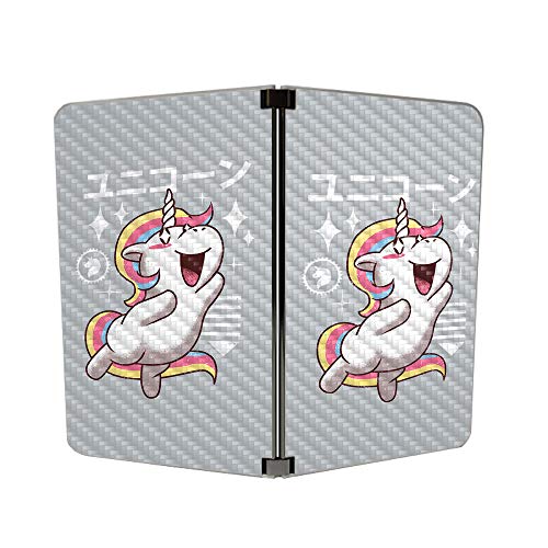 Image of MightySkins Carbon Fiber Skin for Microsoft Surface Duo - Unicorn Kawaii | Protective, Durable Textured Carbon Fiber Finish | Easy to Apply | Made in The USA