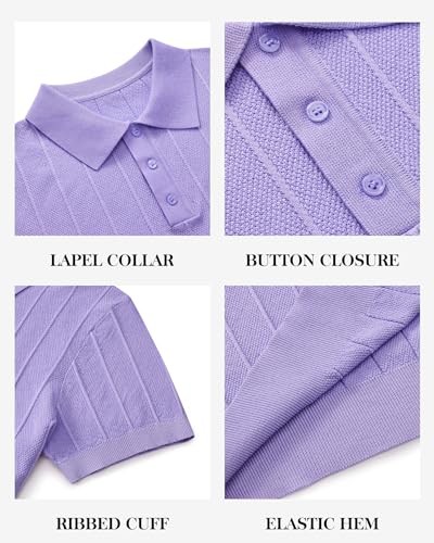 Camiseta polo tejida para hombre J.VER, manga corta, textura suave y transpirable, ideal para uso diario, ocasiones informales de negocios, actividades al aire libre y golf miniatura 7