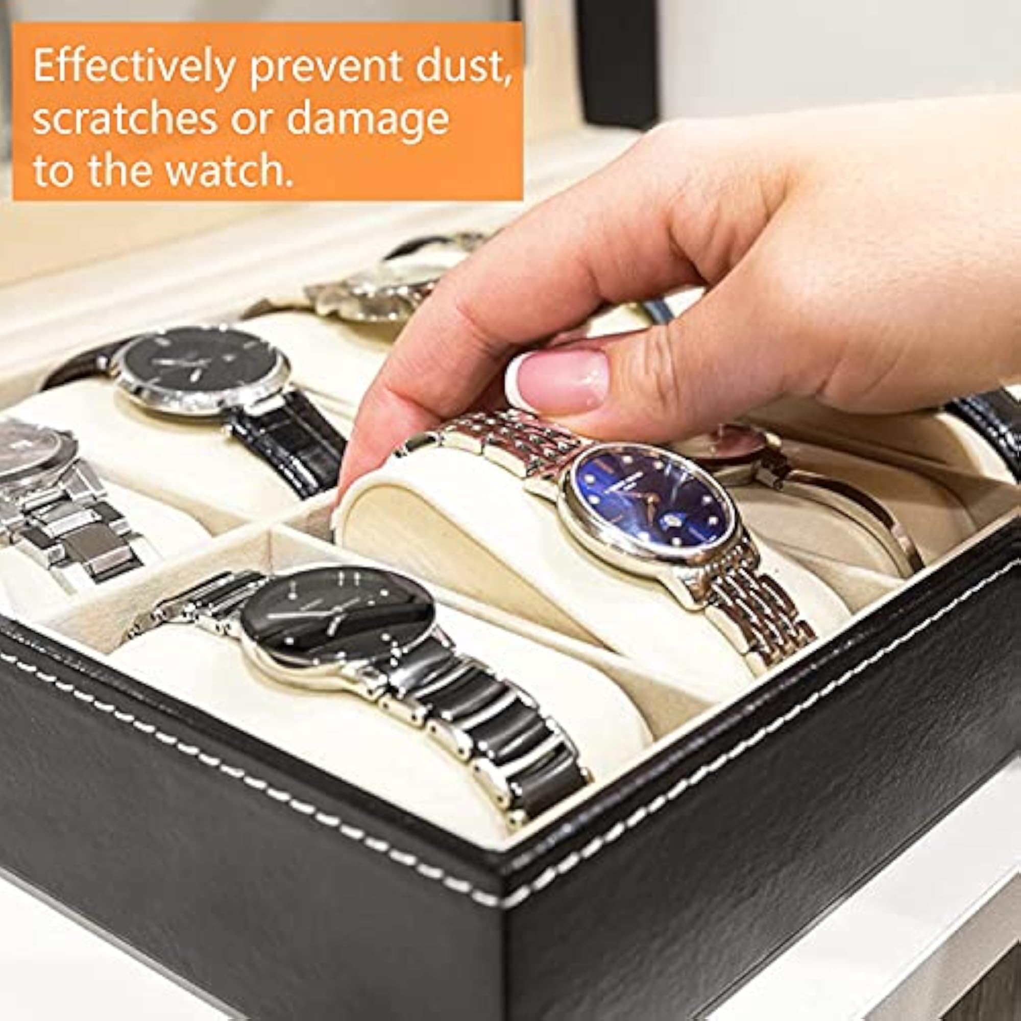 Watch Storage Box with 12 Compartments