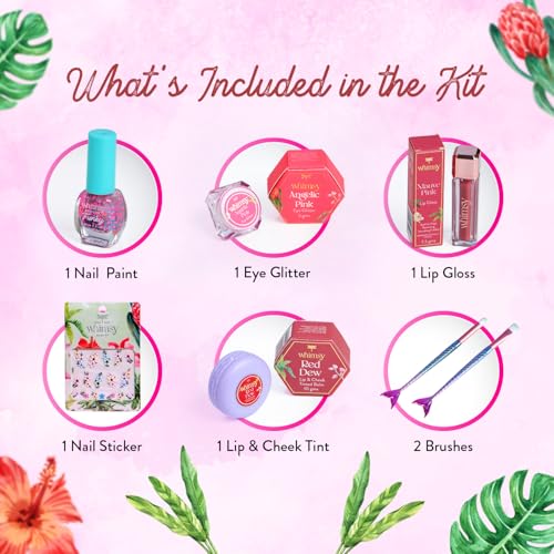 Image of Whimsy Beauty Nail Polish for Kids Girls | Peel Off Water Based Nail Colour with Non Toxic Formula | Safe Play Nail Paint for Daughters | 4 to 16 Years | Organic, Natural, Chemical Free (Red)