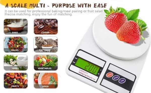 Image of SF-400 Digital Kitchen Weighing Scale | 10Kg x 1g Precision | Food Scale with LCD Display for Cooking, Baking, Meal Prep & Healthy Diet | Compact Weight Machine for Home Use (White)