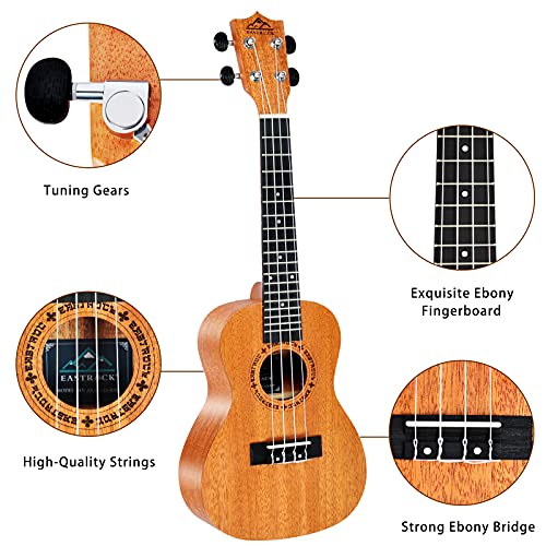 Eastrock Concert Ukulélé pour Débutants Adulte Enfant, 23 » Hawaïen Yukulele D’Acajou, Concert Ukulele avec housse… - Les Beatles, Paul McCartney, John Lennon, RIngo Starr, George Harrison Eastrock Concert Ukulélé pour Débutants Adulte Enfant, 23'' Hawaïen Yukulele D’Acajou, Concert Ukulele avec housse… – Image 4