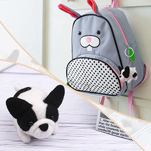 Image of QMNNMA Needle Felting Kit for Beginners, French Bulldog Wool Felting Kit