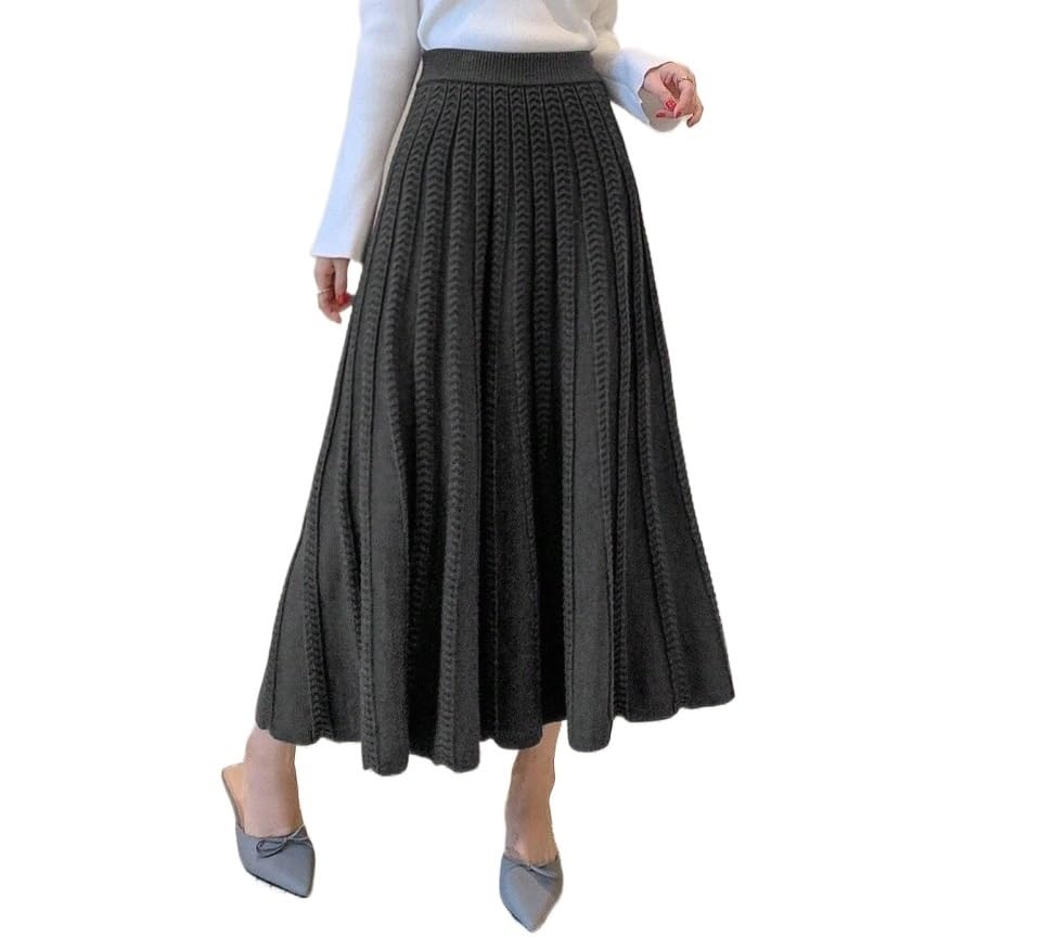 Womens Trendy Skirt High Waist Long Skirt Fall Clothing