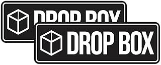 Standard Drop Box Sign (Black) - Small 2 Pack