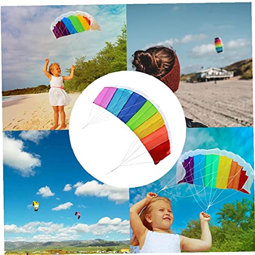 Regenbogen-Drachen Mit Dual-Griff Dual-Linie Große Stunt-Drachen-Bunte Outdoor-surfen-Kites 140x60cm - Image 6