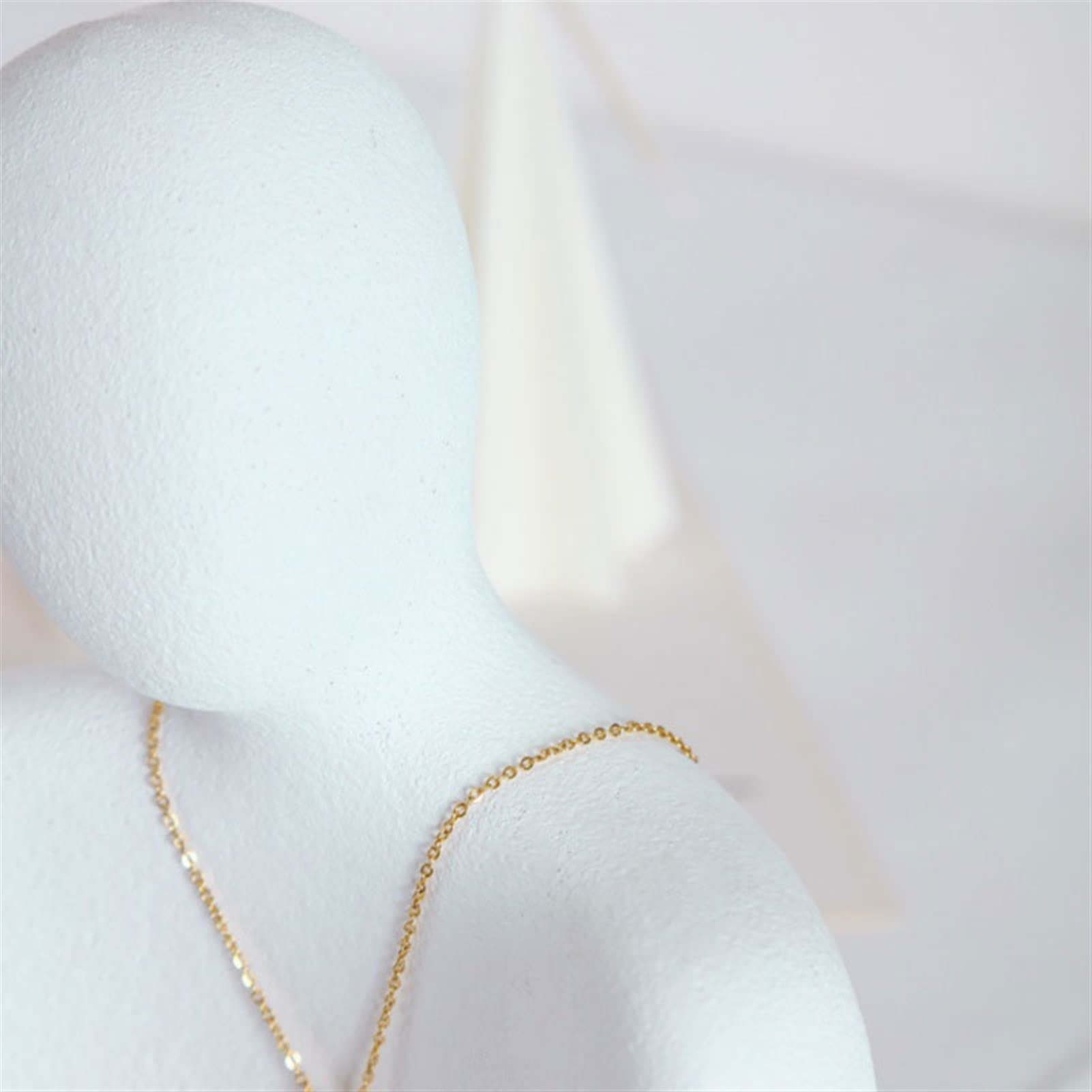 Gioielli Supporto Espositore Carino L/M. Resina Opaca Bianco/Nero Medio Medium Side Portrait Model Orecchini Collana Gioielli Display del Supporto for la Collana Puntelli Supporto per Collana