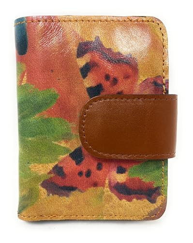 Image of Patricia Nash Leather Iberia Bifold Wallet, Watercolor Butterfly
