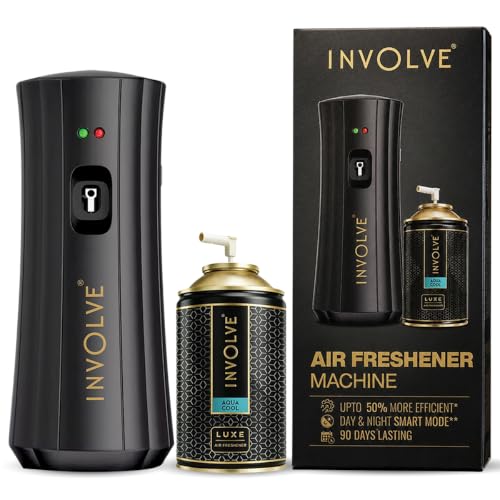 Image of Involve Luxe Automatic Air Freshener Machine Kit with Aqua Cool Refill | Automatic Room Freshener | Up to 2200 Sprays | 225ml | Adjustable Spray Control | Long-Lasting for Home & Office
