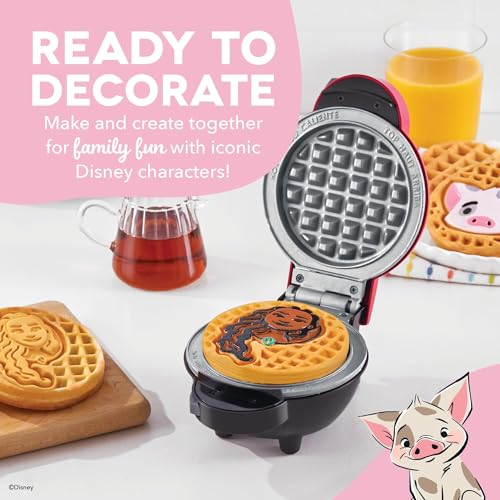 Image of Dash MultiMaker Mini System Removable Plate Set - Ceramic, Nonstick Replacement Plates for Fun-Shaped Waffle Breakfast - Waffle Maker Not Included - 4-Inch - Two-Pack - Moana & Pua