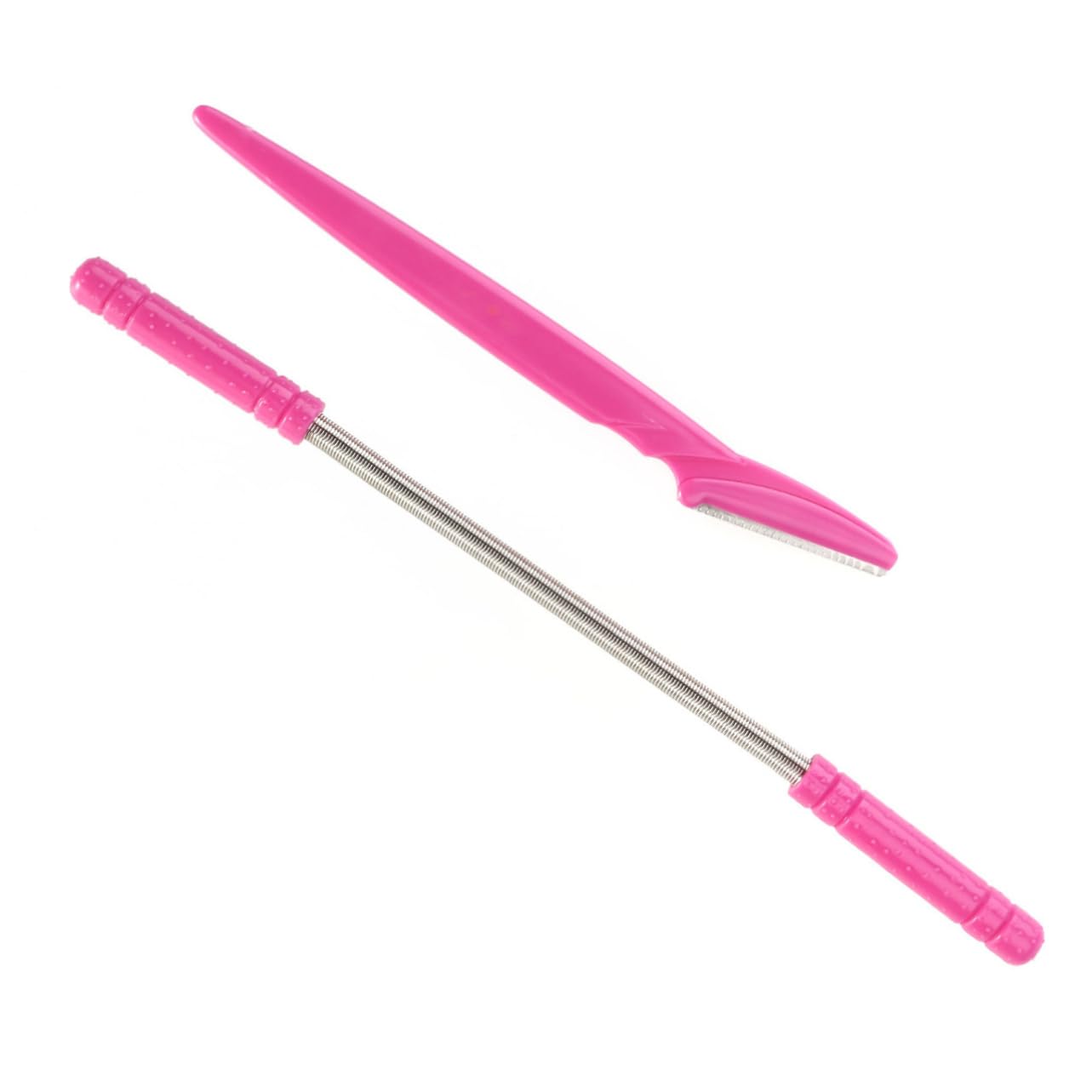 Angoily 2pcs Facial Hair Remover and Eyebrow Shaper Set Spring Epilator Razor for Forehead Cheeks and Upper Lip