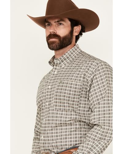 Cinch Men's Cream Print Button Down Shirt2