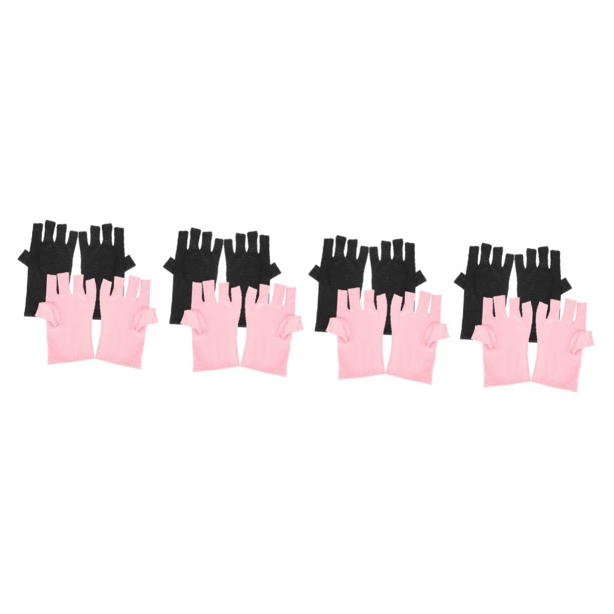 FOMIYES 8 Pares Guantes De Uñas Guantes De Algodón Para Manicura Sin Dedos Uv De Manicura Suministros De Uñas Rayos Ultravioleta Poliéster