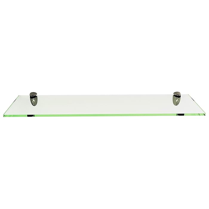 Buy Fab Glass and Mirror Rectangle Floating Glass Shelf Kit, 12" L x 21