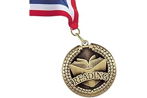 25 Pack Reading Superstar Medals with Neck Ribbons