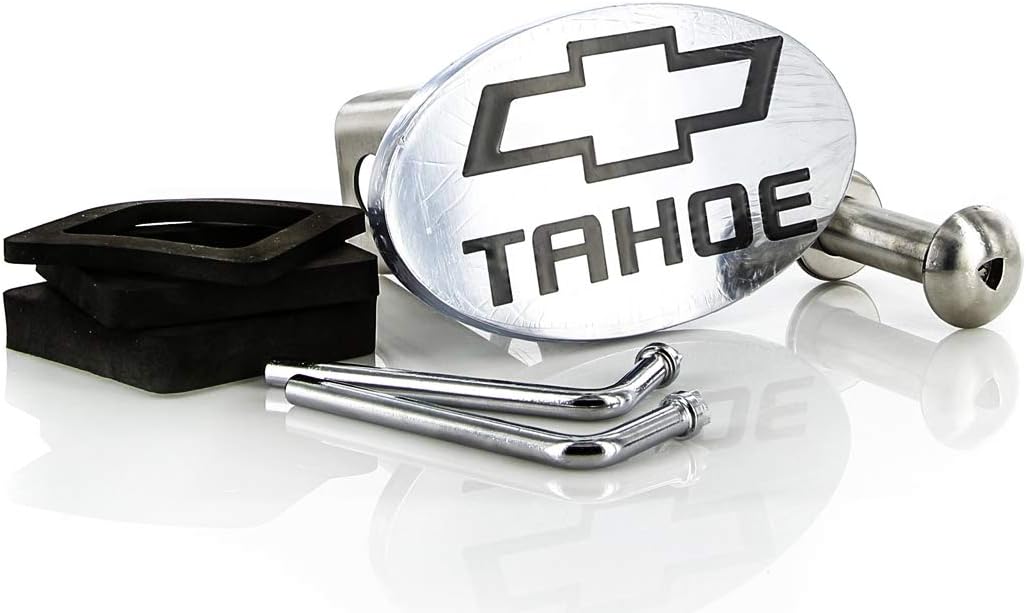 Chevy Tahoe 2012-2016 Bowtie Chrome Plated Metal Trailer Hitch Cover Plug (2 inch Post)