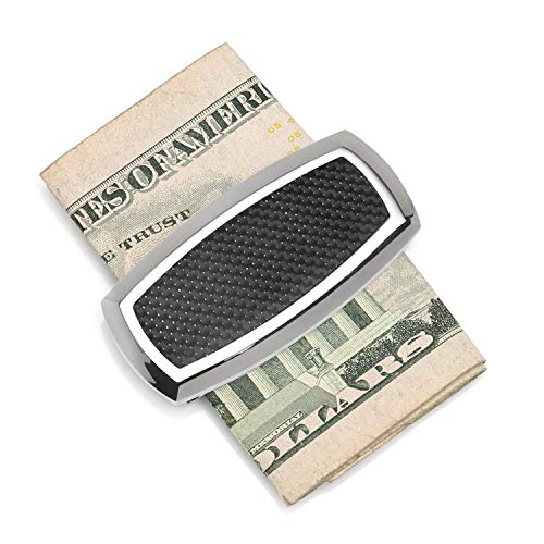 Ox and Bull Trading Company Stainless Steel Inlaid Black Carbon Fiber Money Clip3