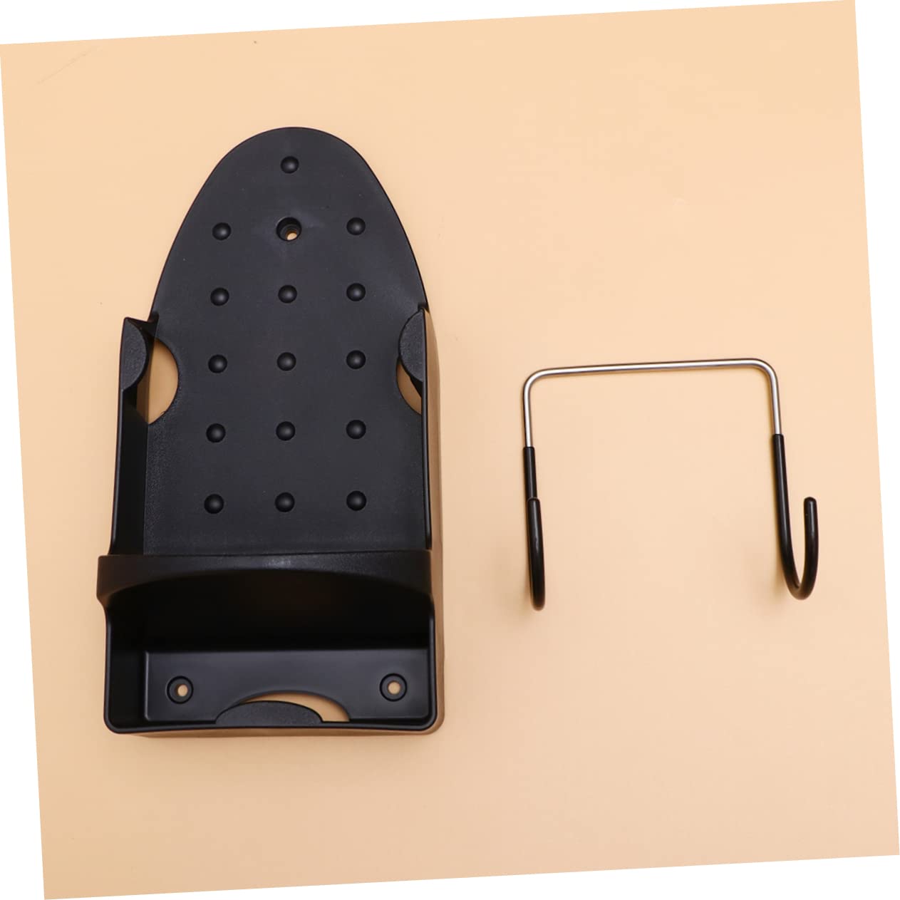 TOPBATHY 1pezzi Porta Stiro Acciaio Inossidabile Supporto Per Tavolo Da Stiro Da Muro Organizer Per Design Compatto e Nero