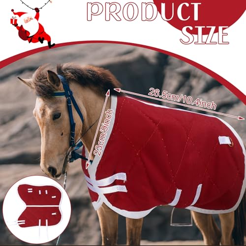 Yeyeplum Modelo de cavalo de Natal forro cobertor acessórios tradicionais cavalo macio lençol cobert