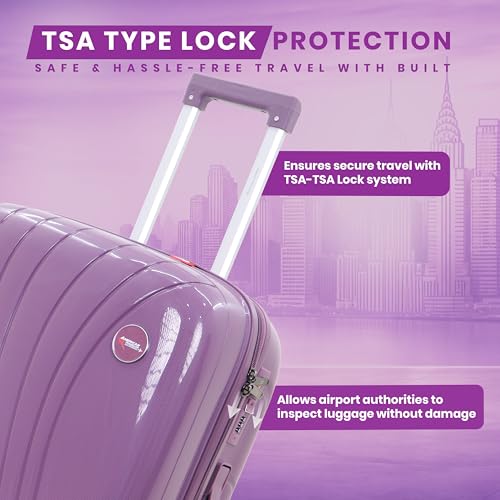 Image of AMERICAN TRAVELLER New York Trolley Bag | 360 Disc Spinner Wheels | Durable Hard Shell , TSA Type Lock , Spinner Trolley Luggage, 360 Disc Spinner Wheels