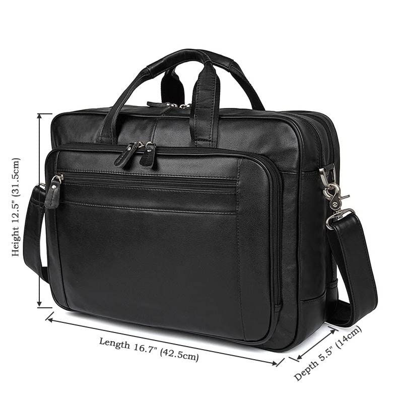 HBJWOV Handbag Leather Shoulder Bag Large Capacity Travel Bag Multi-function Briefcase2