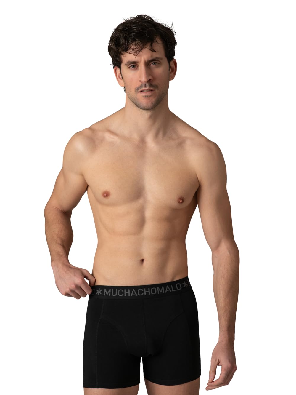 Muchachomalo Boxer da uomo, biancheria intima liscia in cotone da uomo, confezione da 6, boxer tinta unita, taglio classico, con vita elasticizzata