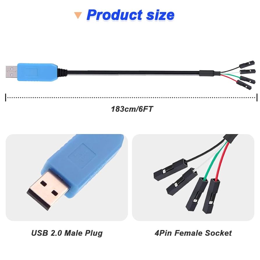 Xiatiaosann USB Female Plug 2pin Bare Wire With Dustproof Cap & USB