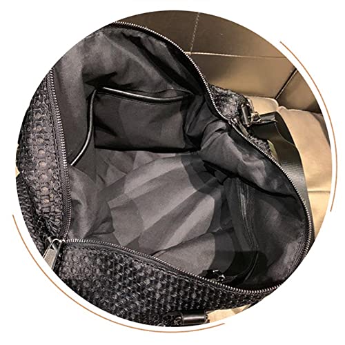 Travel Duffel Bag for Women Nylon Weekender Bag Large Overnight Shoulder Bag Carry-on Tote Duffel in Trolley Handle4