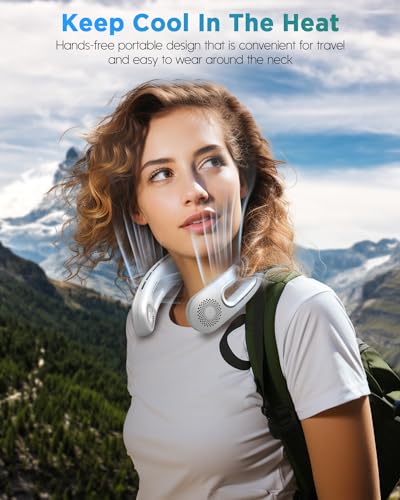Ventilador de cuello portátil de 360 grados contra los sofocos del verano 5