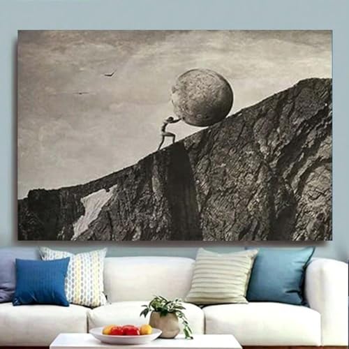 Tableau abstrait de Sisyphe grec pour créer une ambiance design dans votre chambre à coucher