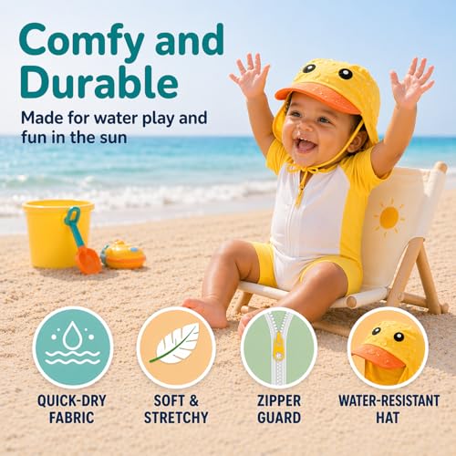 Image of Cuddle Club One-Piece Sunzies Swimsuit UPF 50+ Sun Protective Sunsuit