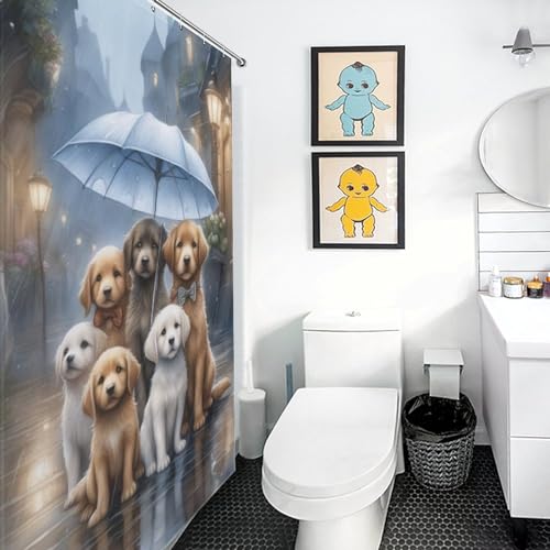 Rideau de douche imperméable lavable 122x183cm pour baignoire et douche
