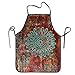Spersonalizowane fartuchy oryginalny aztecki skamienisty fartuch na szelkach bez kieszeni fartuch do strzyżenia modny fartuch do gotowania 52 x 72 cm do gotowania, restauracji, ogrodnictwa