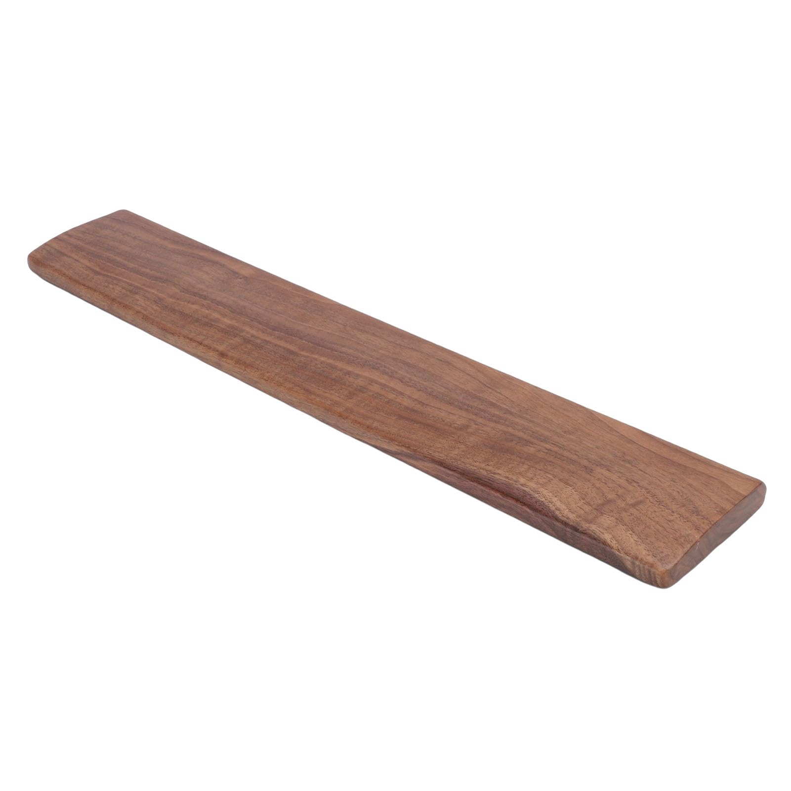 Poggiapolsi per tastiera in legno di noce nero 44 cm, base ergonomica antiscivolo, supporto per polso per giochi lavoro d'ufficio, nero marrone