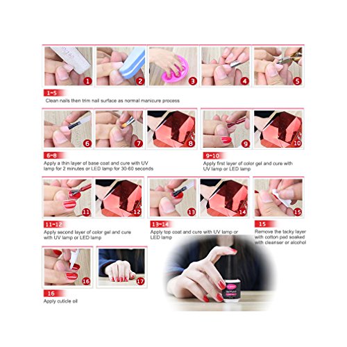 CLAVUZ Soak Off UV Gel Nail Polish Kit Pick Any 3 Color Nail Lacquer Set Beauty Nail Art DIY at Home Top and Base Coat can Pick