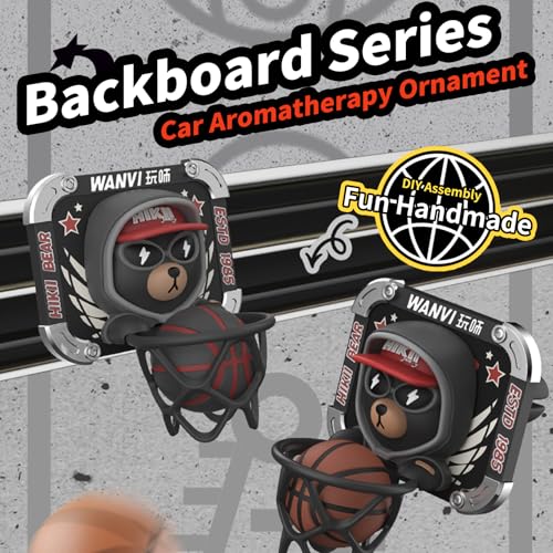 Image of KOMMI Cute Air Freshener Doll Car Vent Decoration for Man, Woman, Boy and Girl Fresheners Decor Scentsy and Decorative Vent Clip for Cars, Bedroom or Office (Jaco Bear)