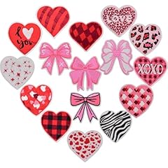16 Heart & Bow Patches