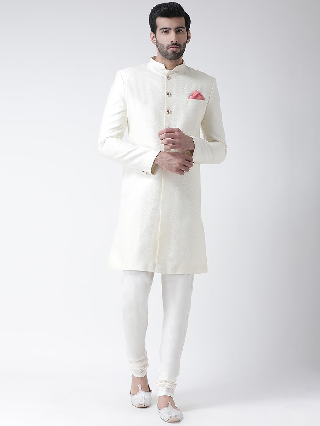 KISAH Men's Kurta Sherwani Set - Traditional Indian Ethnic Wear for Men - Ideal for Weddings, Festivals & Celebrations - Image 3