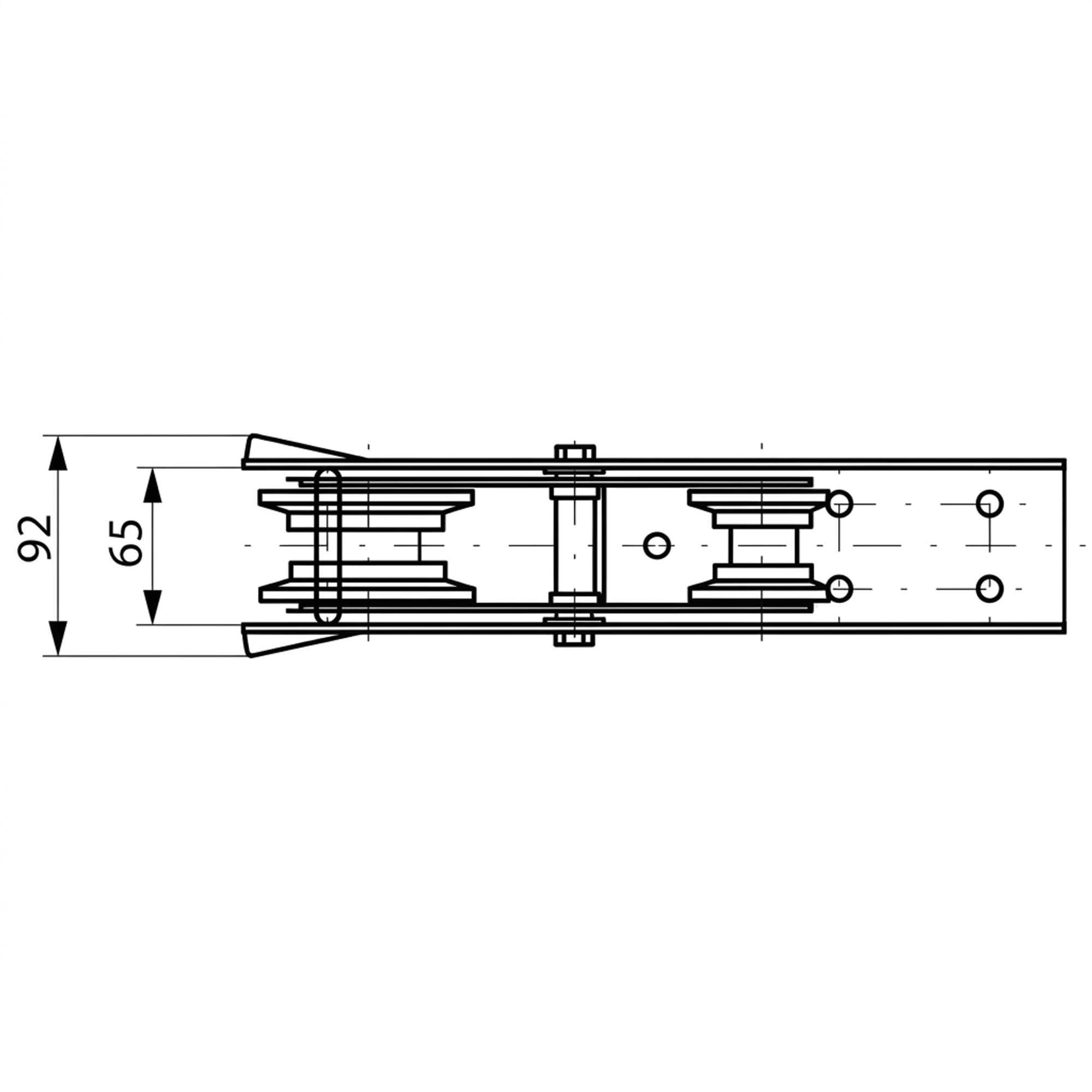 ARBO-INOX Bugrolle mit Wippe – Edelstahl-Ankerrolle – 33 cm für Boote